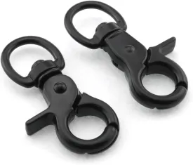 2pcs Snap Hook Zinc Alloy 60mm Black Key Chain Door Lock Pets Cage Hook Belt Clip for Any Suitable Cage, Dog Traction Rope