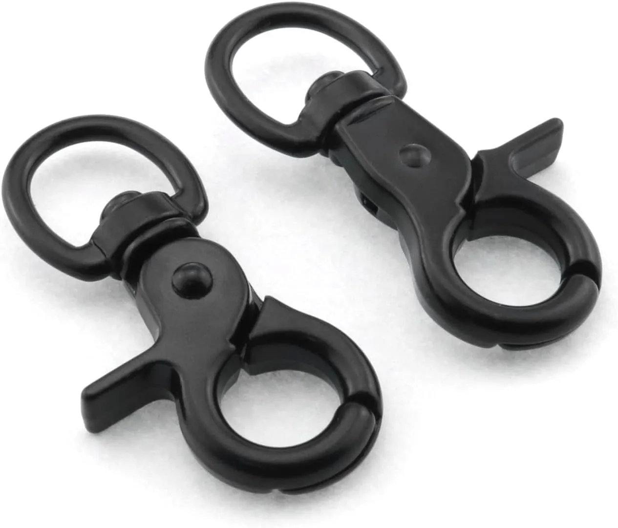 2pcs Snap Hook Zinc Alloy 60mm Black Key Chain Door Lock Pets Cage Hook Belt Clip for Any Suitable Cage, Dog Traction Rope