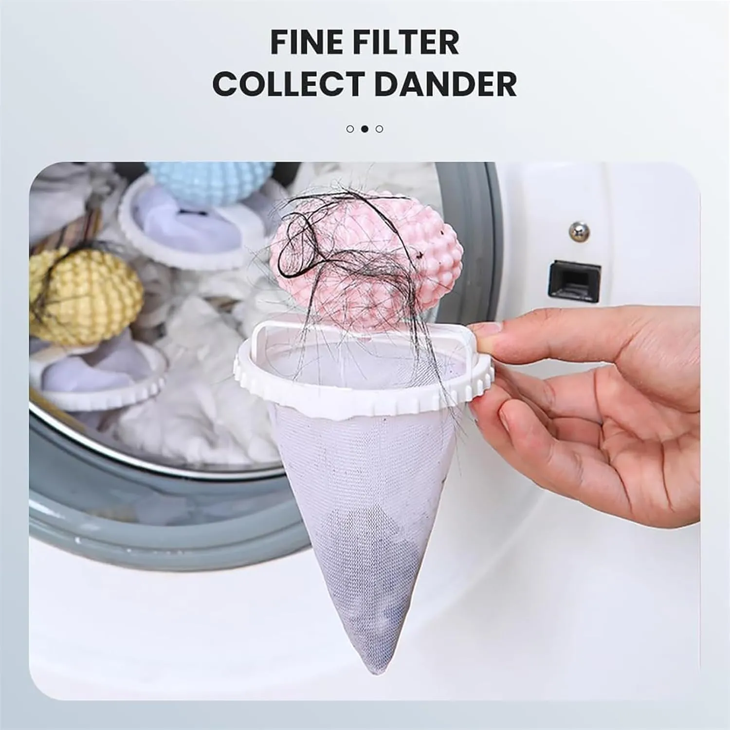 3pcs Floating Hair Filtering Mesh Removal, 2025 Upgraded Lint Catcher for Washing Machine Cleaning Mesh Bag, Pet Hair Remover for Laundry Lint Catcher Bathroom Tool (3 Mix)