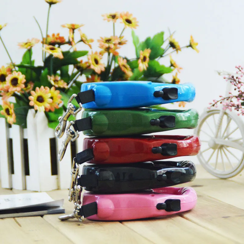5 colors portable Automatic Retractable Dogs Leash harness Roaming Rope