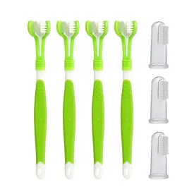 7 Piece Pet Toothbrush Finger Kit for Dog and Cat Teeth Cleaning
