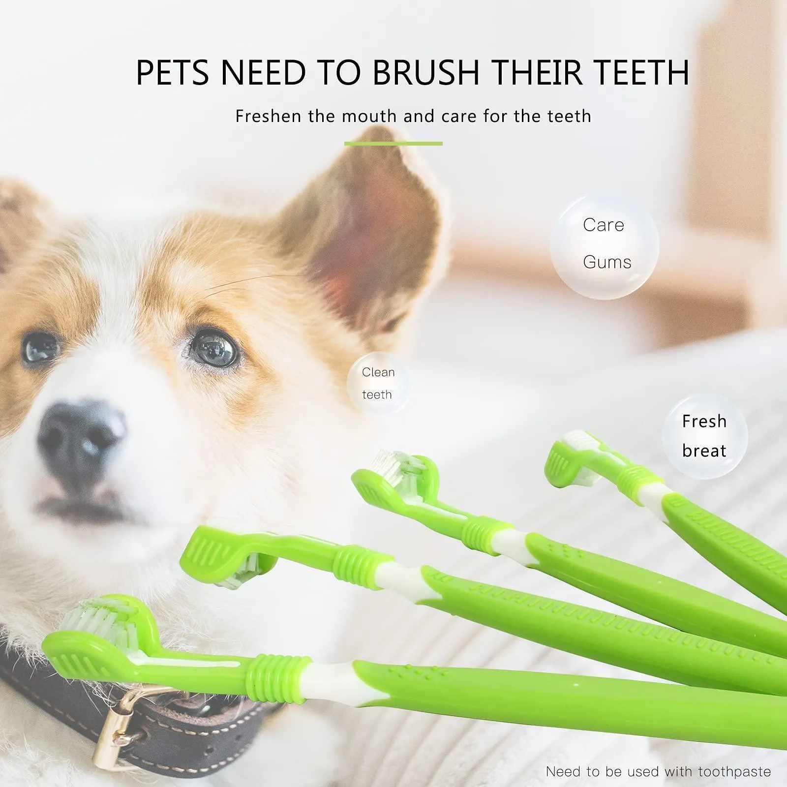 7 Piece Pet Toothbrush Finger Kit for Dog and Cat Teeth Cleaning