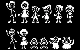 923 Super stick figure Pack  12" x 4"