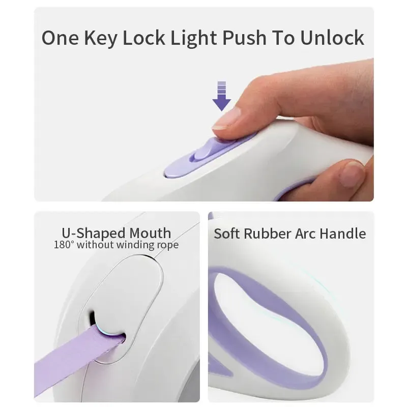 Automatic Retractable Lighting Dog Leash -Retractable Dog Leash
