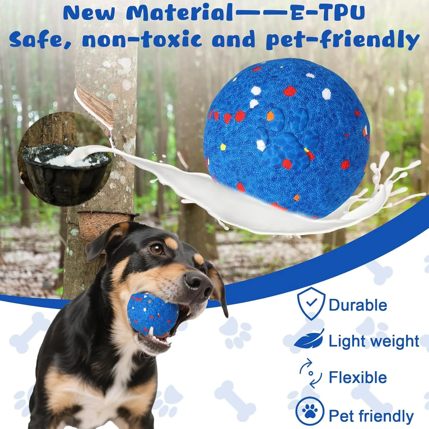 BABORUI E-TPU Interactive Dog Ball, Automatic Interactive Dog Toys for Aggressive Chewers, Rechargeable Indestructible Dogs Ball for Small/Medium/Large Dogs Indoor/Outdoor to Keep Them Busy
