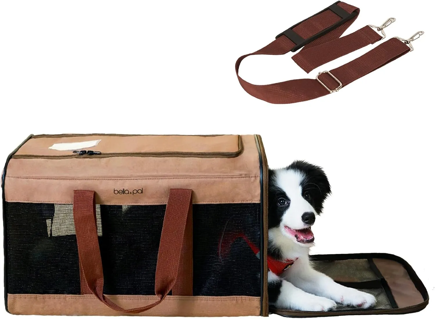 BELLA & PAL Large Dog Carrier Cat Carriers, Pet Carrier for Small Medium Dogs Cats Under 22Lbs, Collapsible Soft Sided Travel Carrier