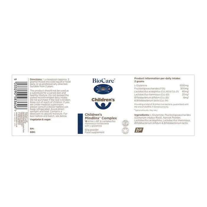 BioCare Childrens' Mindlinx® Powder 60g
