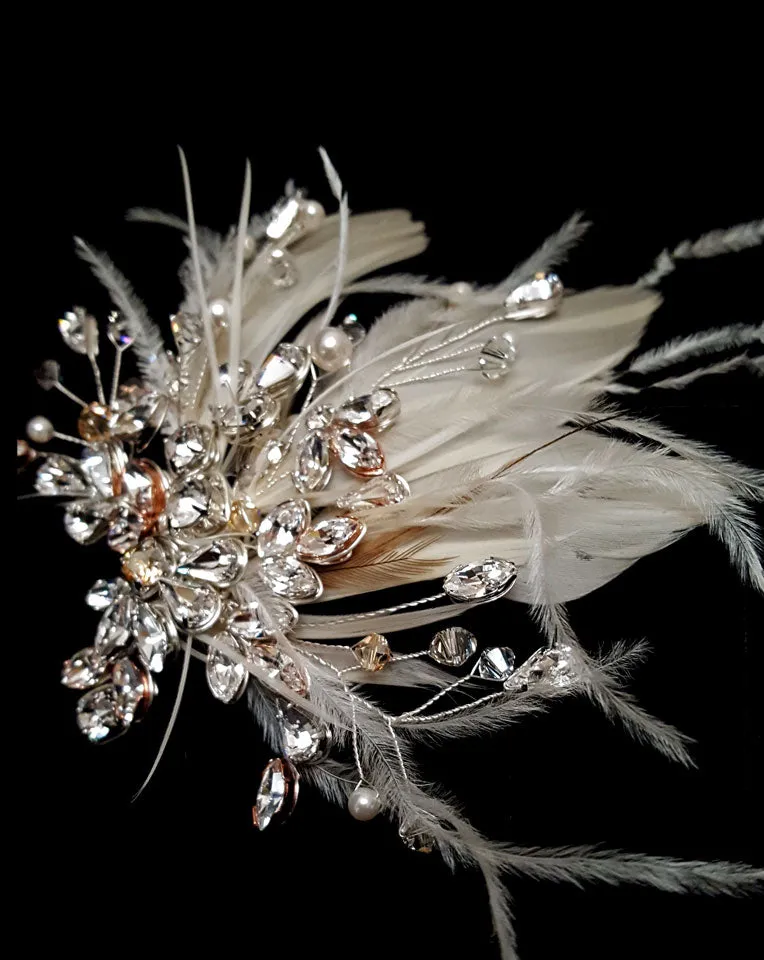 Bridal headpiece - BEST SELLER crystal vine style comb - Claire B by Kezani
