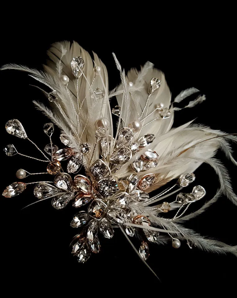 Bridal headpiece - BEST SELLER crystal vine style comb - Claire B by Kezani