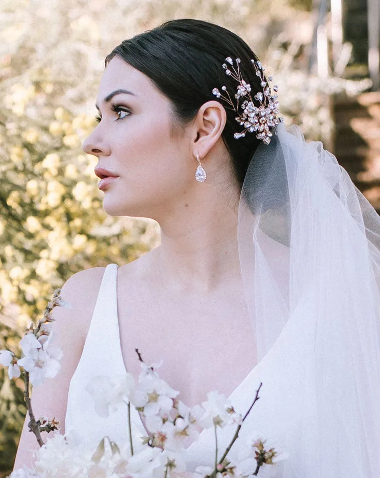 Bridal headpiece - BEST SELLER crystal vine style comb - Claire B by Kezani