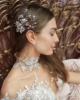 Bridal headpiece - BEST SELLER crystal vine style comb - Claire B by Kezani