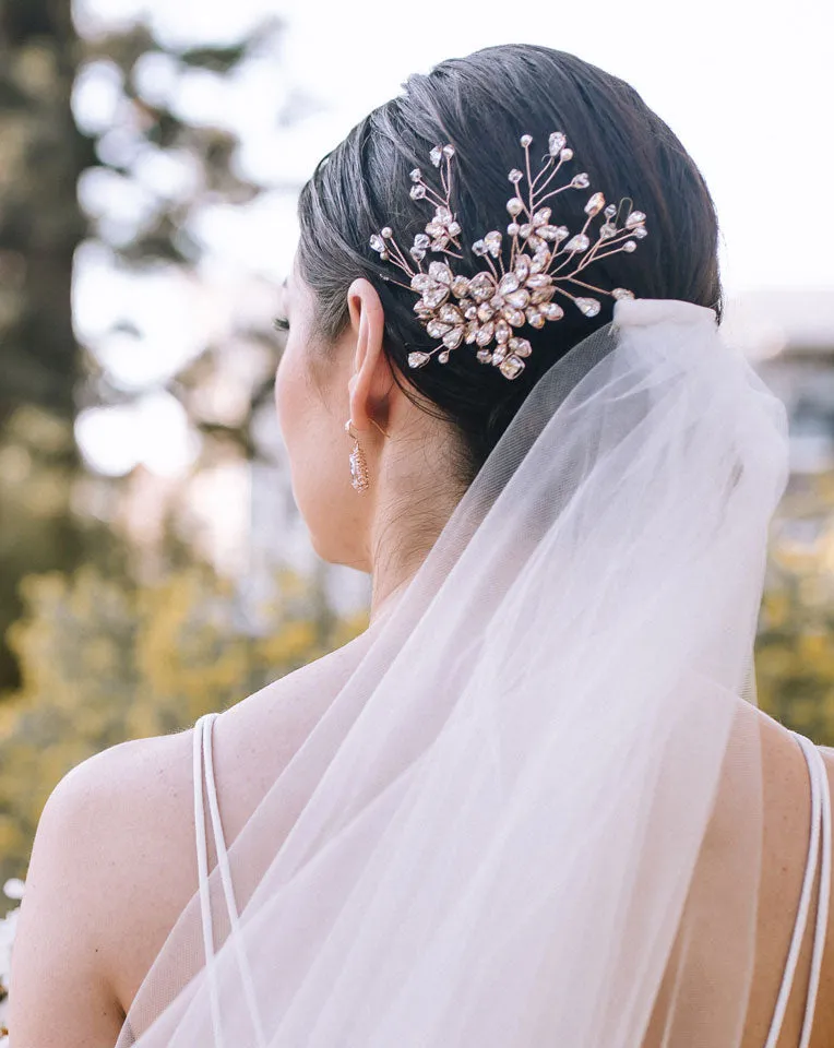 Bridal headpiece - BEST SELLER crystal vine style comb - Claire B by Kezani