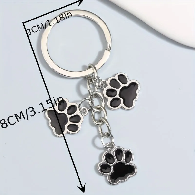Cartoon Pet Paw Keychain Adorable Accessory for Pet Lovers