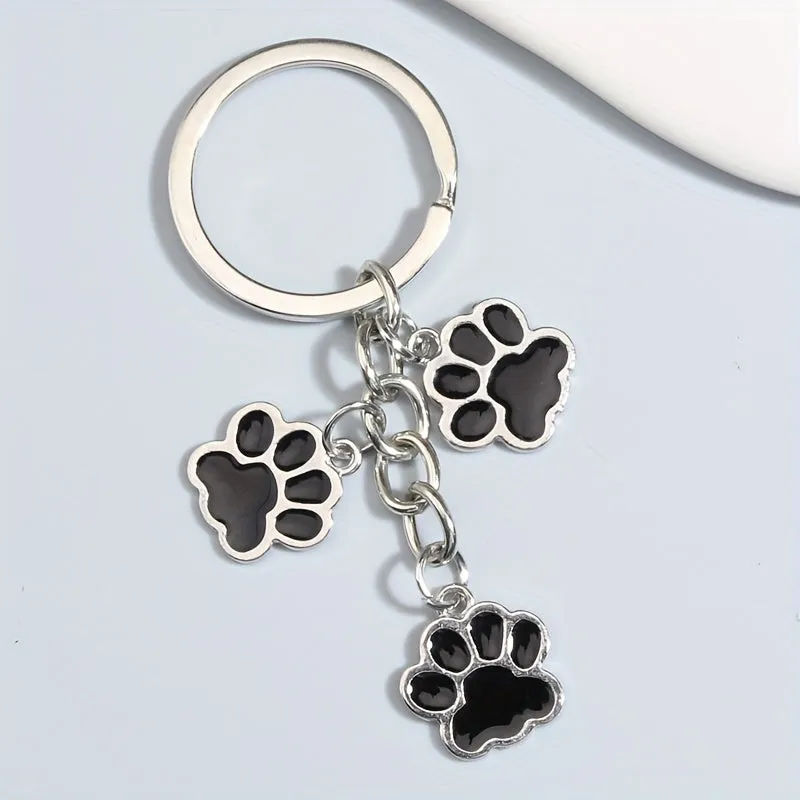Cartoon Pet Paw Keychain Adorable Accessory for Pet Lovers