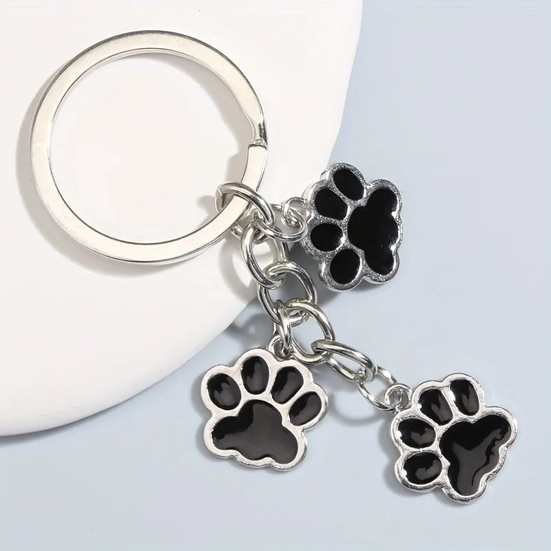 Cartoon Pet Paw Keychain Adorable Accessory for Pet Lovers