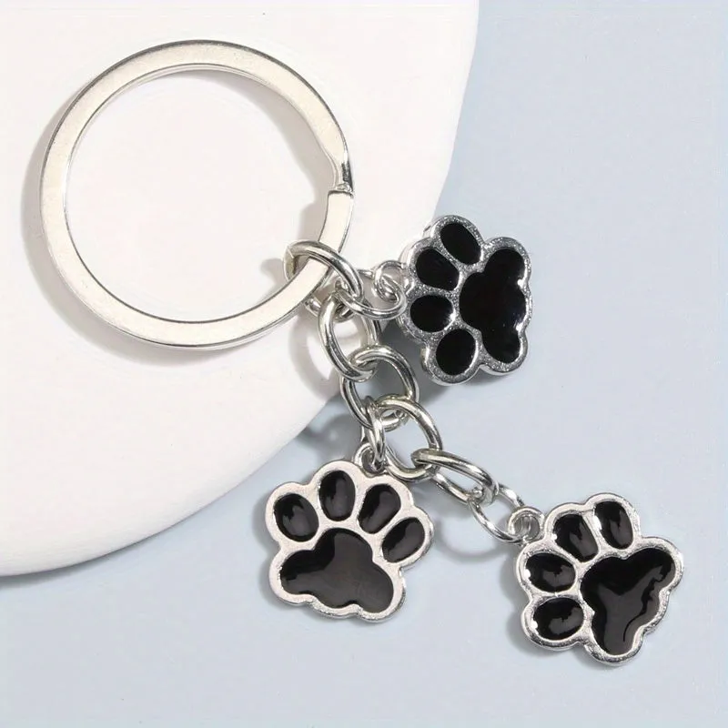 Cartoon Pet Paw Keychain Adorable Accessory for Pet Lovers