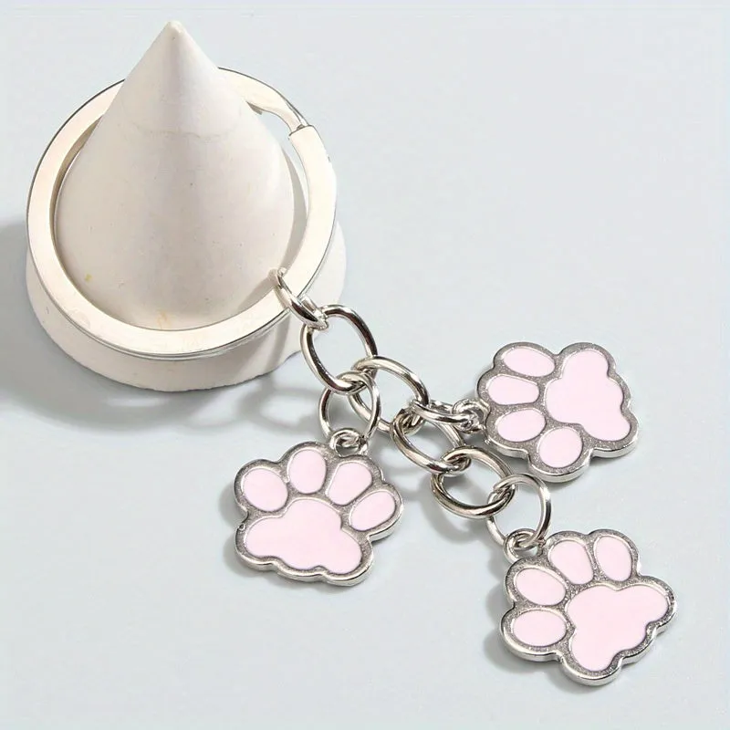 Cartoon Pet Paw Keychain Adorable Accessory for Pet Lovers