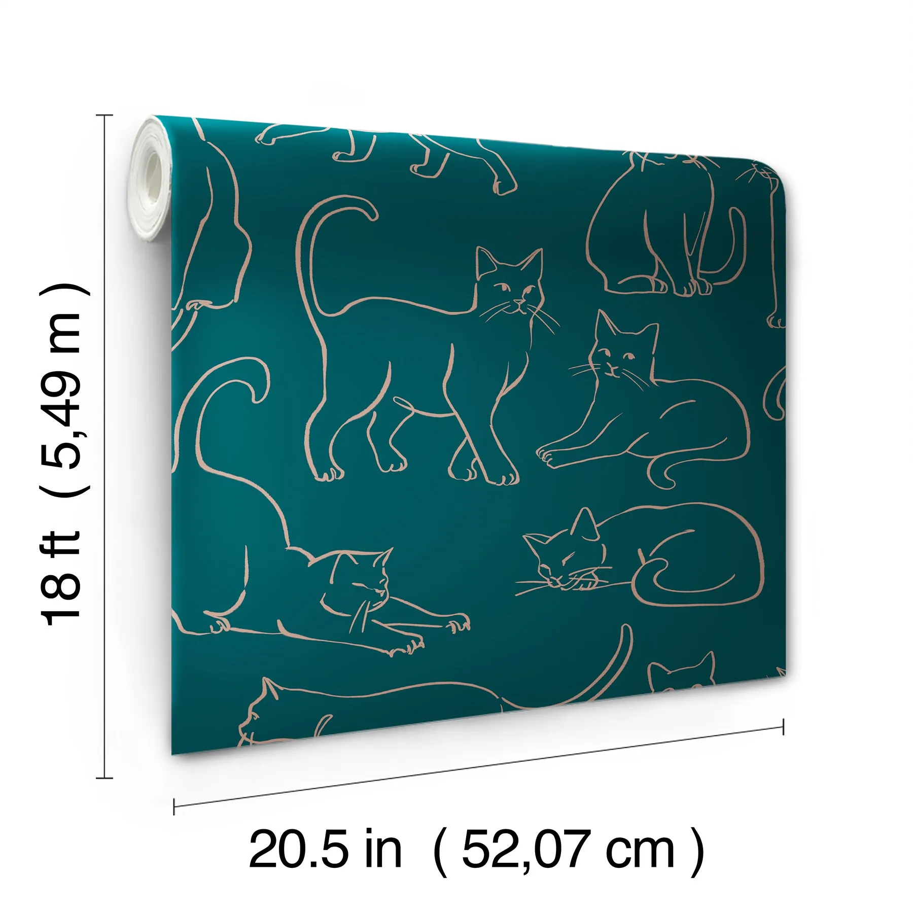 Cat Poses Peel & Stick Wallpaper