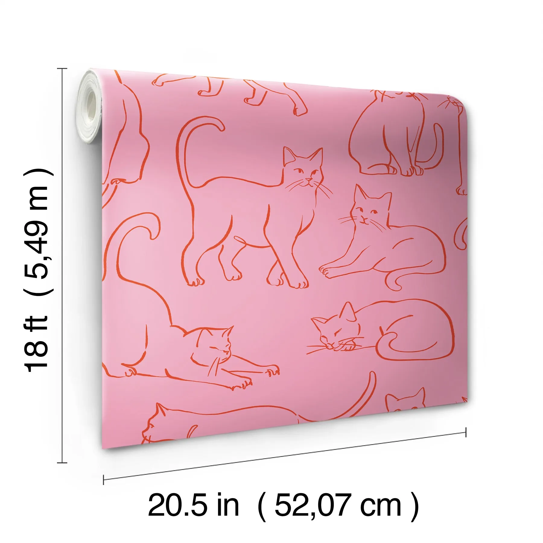 Cat Poses Peel & Stick Wallpaper