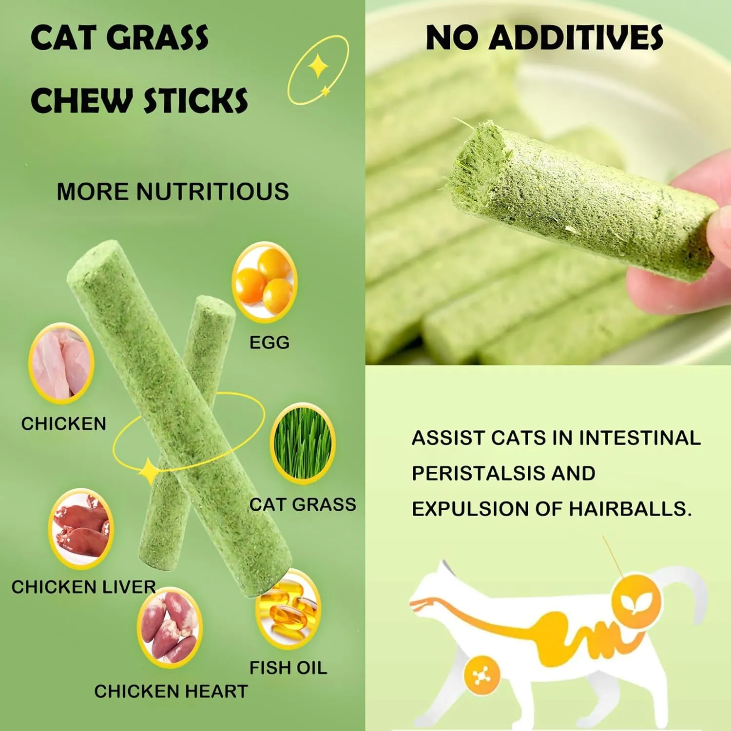 Cat Toys 6Pack Kitten Grass Treat Stick Catnip Toy with Silvervine for Indoor Kitten Toys Kitten Grass Sticks for Teeth Cleaning Cat Snack for Kitty Dental Care