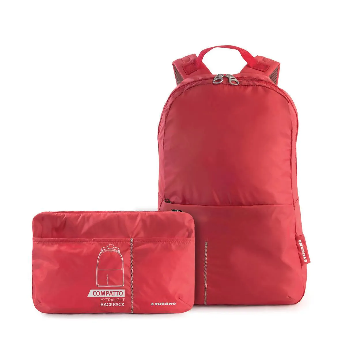 Compact Foldable Backpack Red / Green