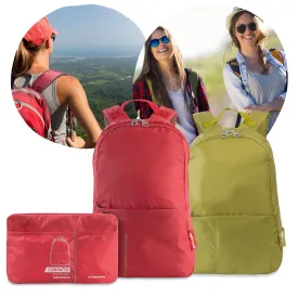 Compact Foldable Backpack Red / Green