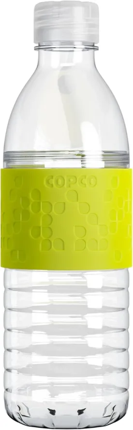Copco Hydra Water Bottle with Spill-Resistant Lid, 16.9 oz - Reusable Tritan Non-Slip Sleeve, Twist-Open Body - BPA-Free, Leak-Proof, Durable & Portable for Gym, Office, School (Light Blue)