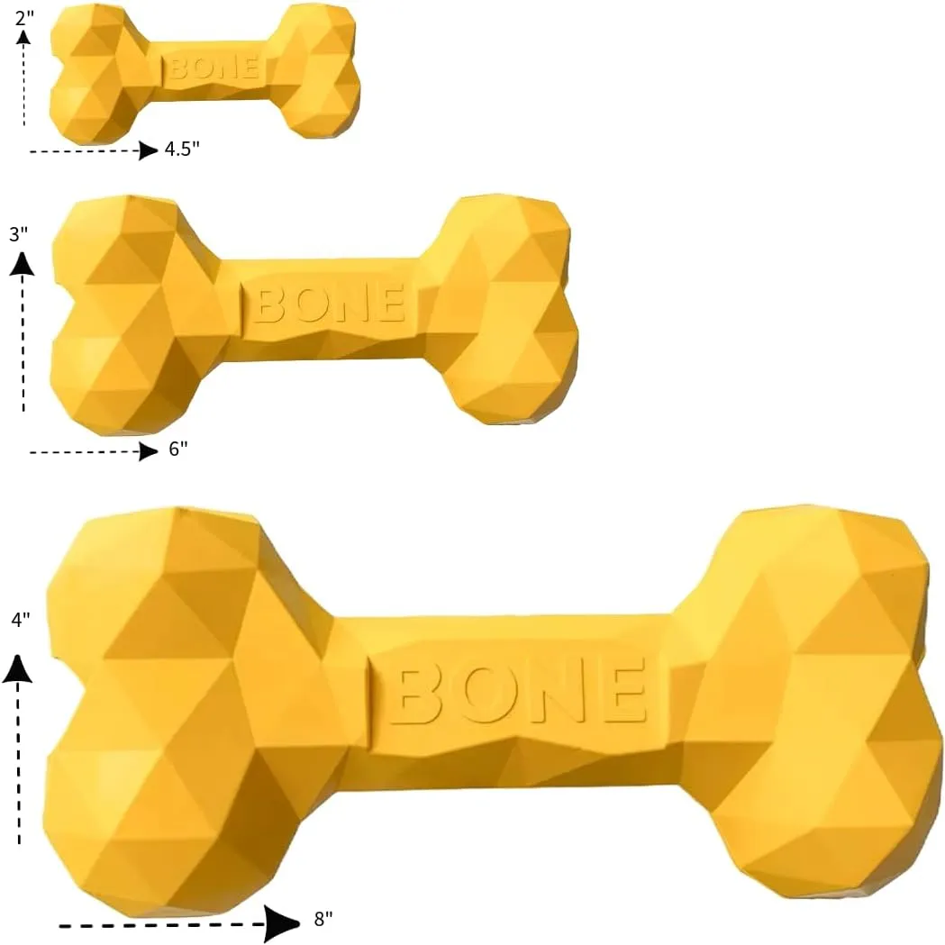 Durable Dog Chew Toy for Treats and Peanut Butter, All Natural Rubber Diamond Bone (S, Purple), Rubber Lick Mat and 2 1.4oz Peanut Butter Squeeze Dog Treat Pouches