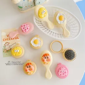 Egg Small Comb Portable Mini Air Cushion Comb Girl Head Massage Comb Mirror Gift First Choice