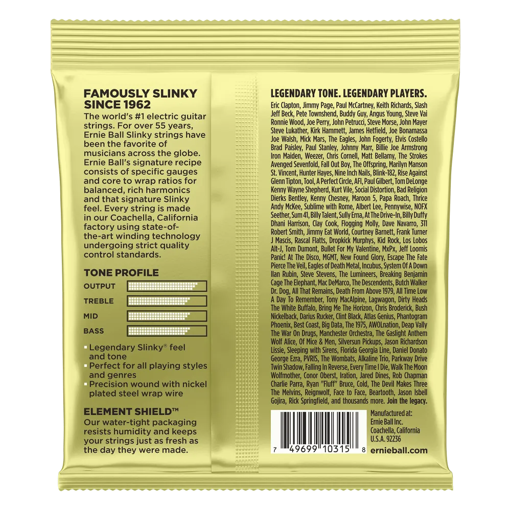 ERNIE BALL 2214 MAMMOTH SLINKY NICKEL WOUND ELECTRIC GUITAR STRINGS - 12-62 GAUGE