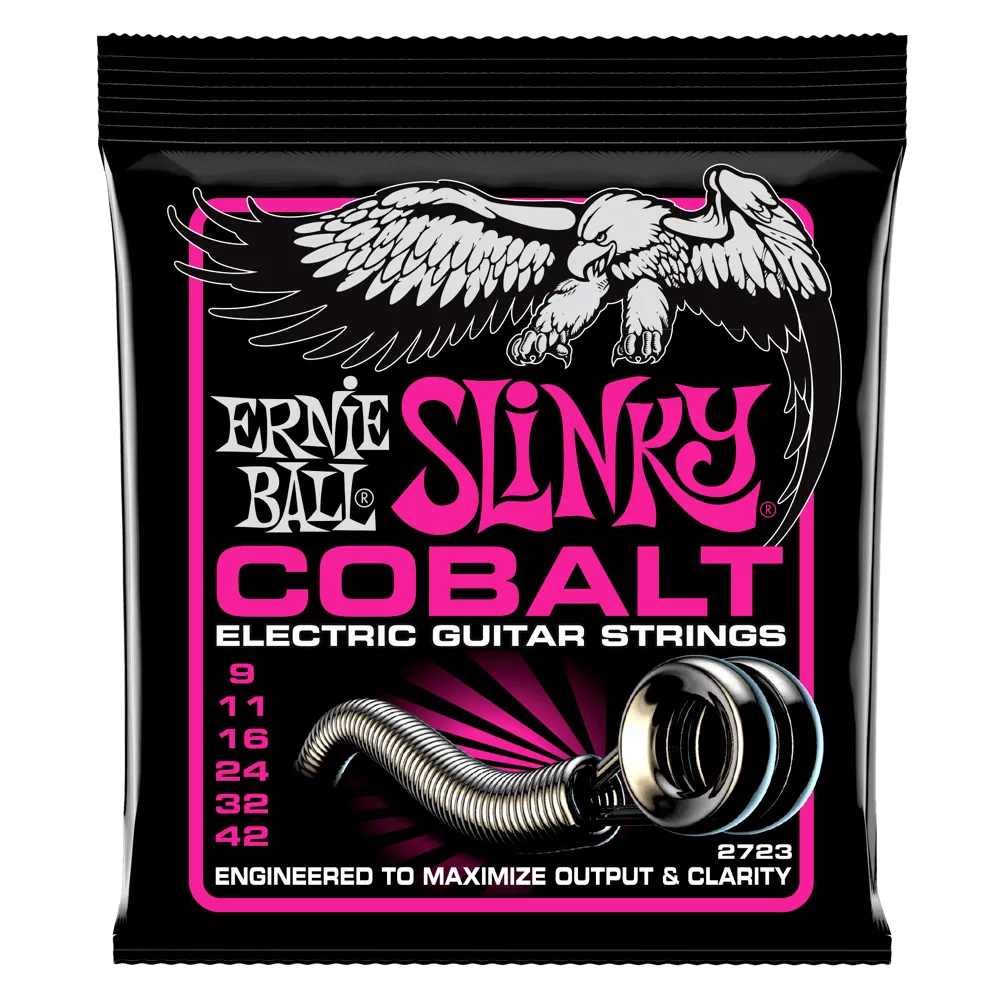 ERNIE BALL 2723 SUPER SLINKY COBALT ELECTRIC GUITAR STRINGS - 9-42 GAUGE