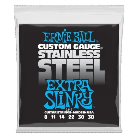 Ernie Ball Extra Slinky Stainless Steel Wound Electric Guitar String, 8-38 Gauge