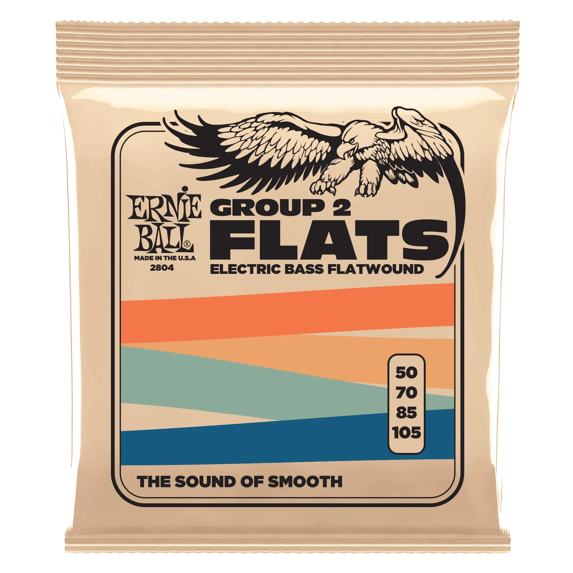 Ernie Ball Flatwound Group Ii Electric Bass Strings - 50-105 Gauge