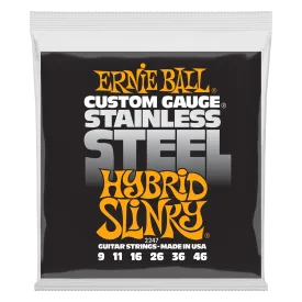 Ernie Ball Hybrid Slinky Stainless Steel Wound Electric Guitar Strings - 9-46 Gauge