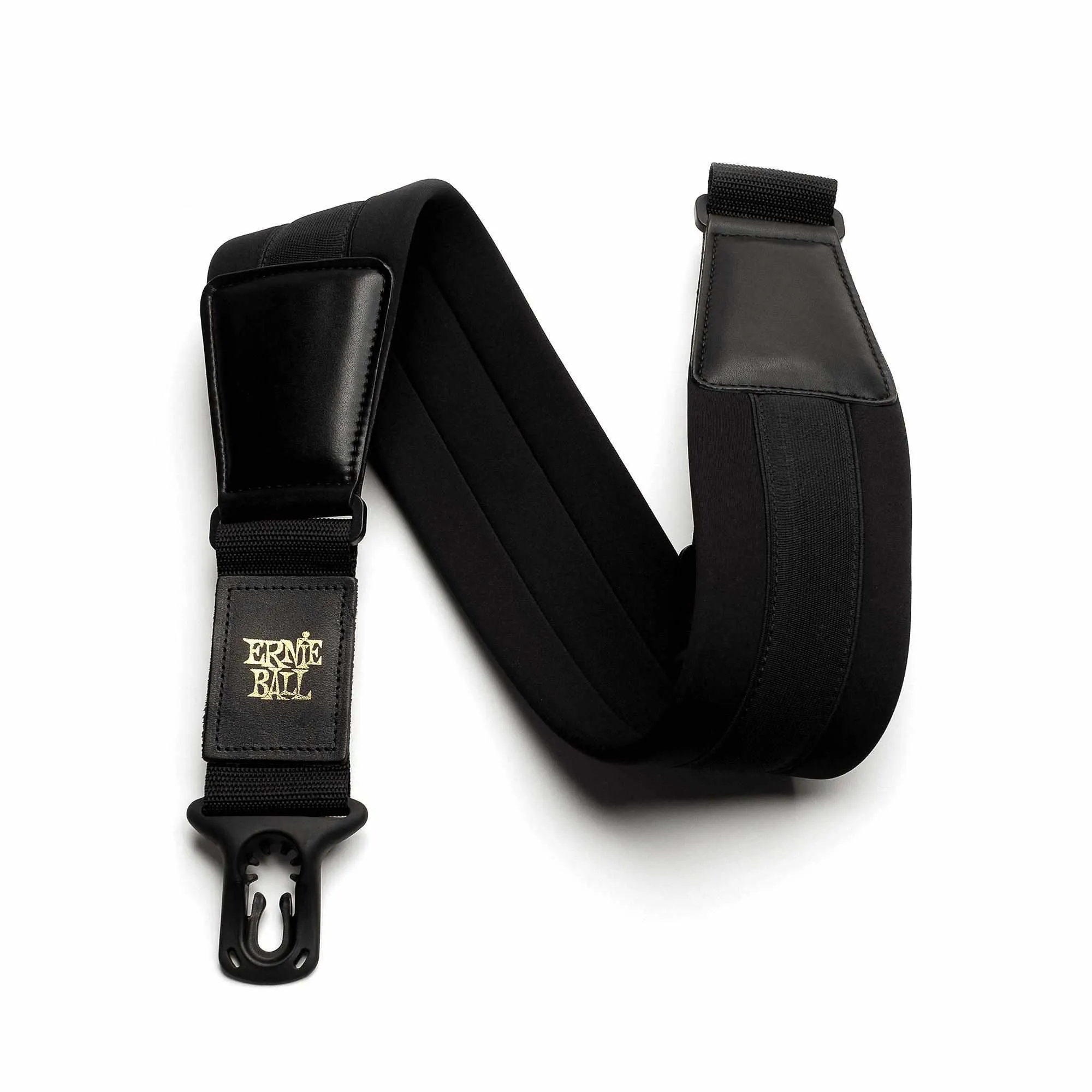 Ernie Ball Wide Neoprene Polylock Comfort Guitar Strap, Black