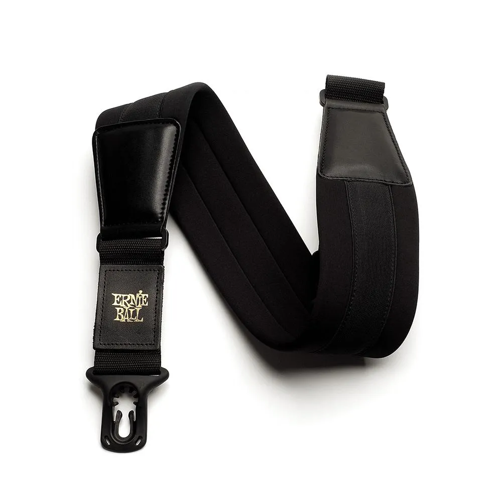 Ernie Ball Wide Neoprene Polylock Comfort Guitar Strap, Black