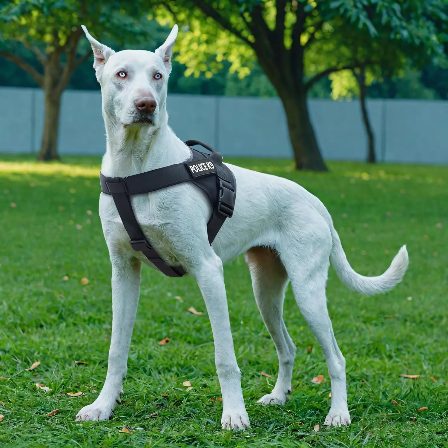 EXCELLENT ELITE SPANKER Tactical Dog Harness Military Patrol Harness No-Pull Service Dog Vest Military Dog Vest Adjustable Training Working Dog Vest with Handle for Medium Large Dogs(Grey-S)