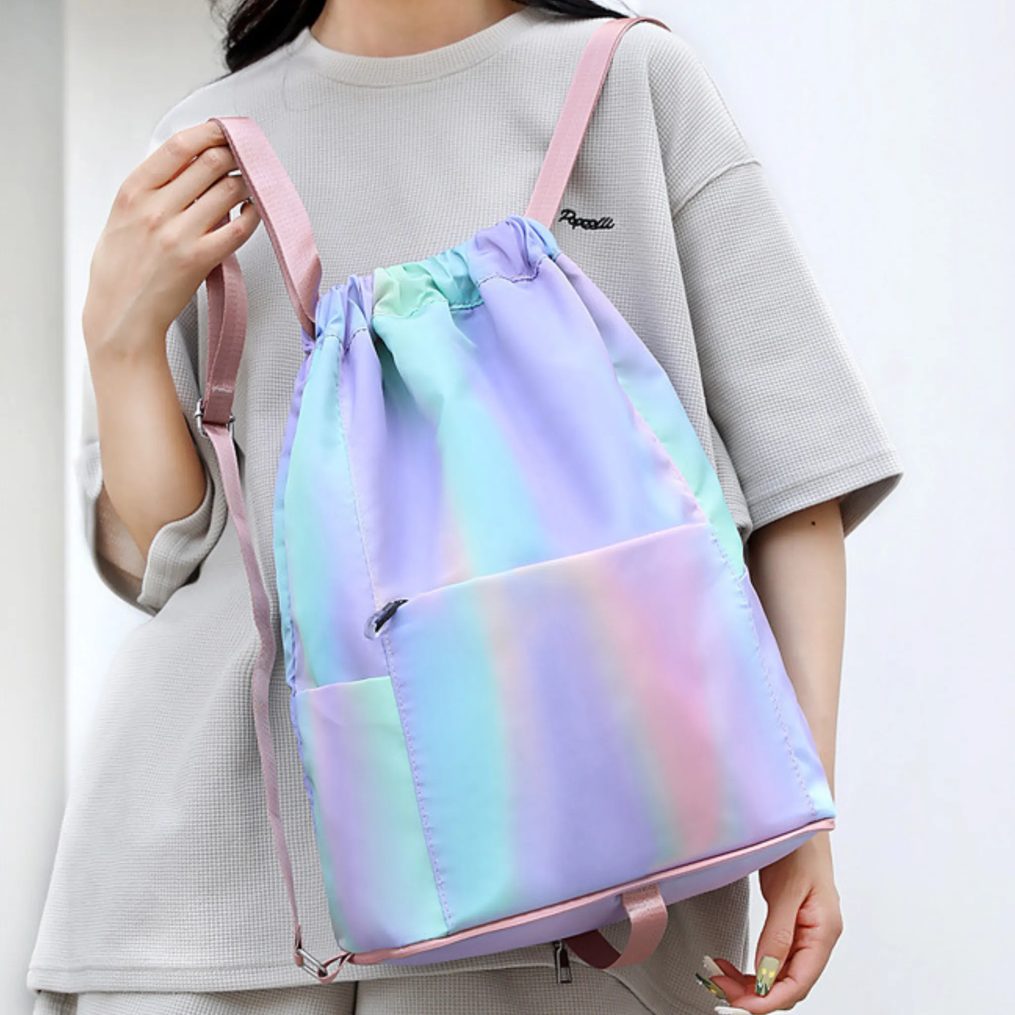 Flex Foldable Drawstring Backpack