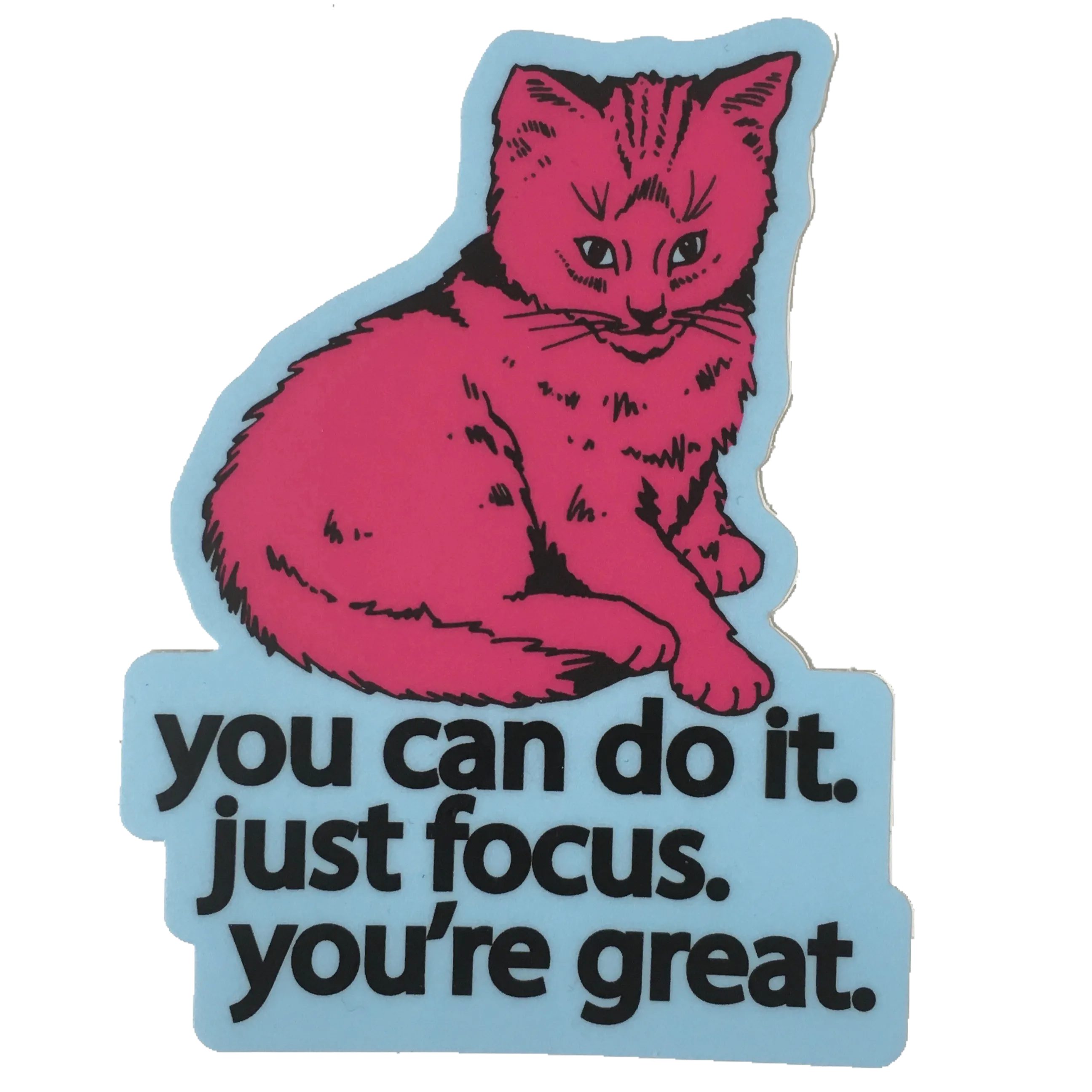 Focus Cat Sticker