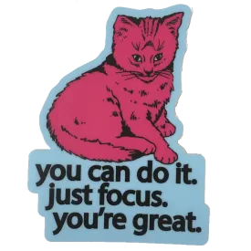 Focus Cat Sticker