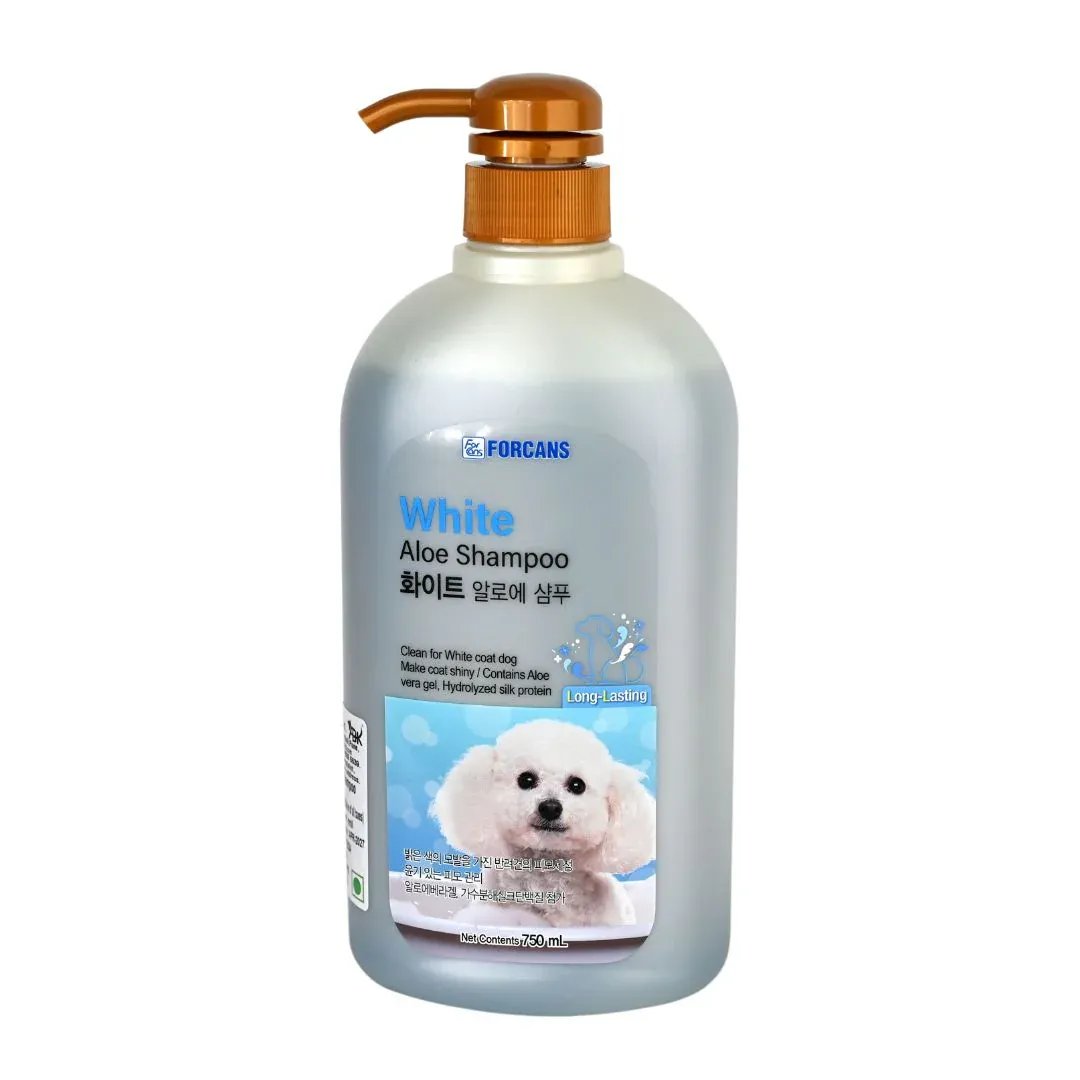 Forcans White Coat Aloe Shampoo 750 ml for White Coat Dogs