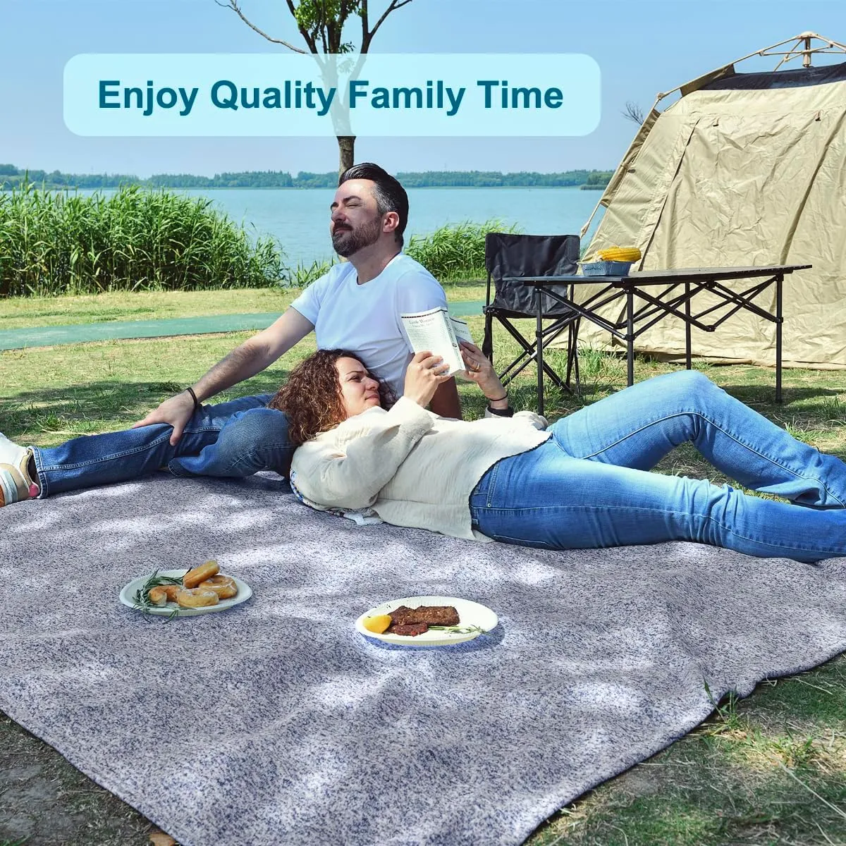 KAWAHOME Summer Sweatshirt Throw Blanket for Bed-Lightweight Breathable Blankets,Soft Thin Knit Jersey Throw Blanket for Hot Sleepers,50 X 60 Inches, Heather Blue