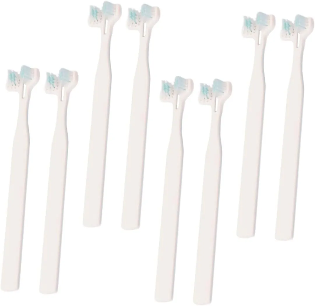 KESYOO 8Pcs Convenient Pet Toothbrush Ergonomic Dual Head Design for Comfortable Dog Cat Tooth Cleaning High Grade Soft Bristles for Safe Use for Household Pets