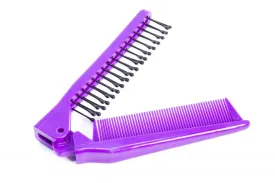 LOUISE MAELYS Portable Travel Folding Hair Brush Compact Pocket Double Headed Anti-static Comb