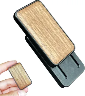 Metal Frame Walnut Haptic Slider Push Game EDC Fidget Clicker Adult Fidget Toys ADHD Tool Anti-Anxiety Office Desk Toys Adult Stress Relief Toys (Black Frame)