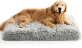 MIHIKK Extra Large Dog Bed, XXL Orthopedic Egg Crate Foam Dog Mattress with Removable Washable Cover, Waterproof Nonskid Bottom, Comfy Anti Anxiety Pet Bed, 47x29 inch, Gray