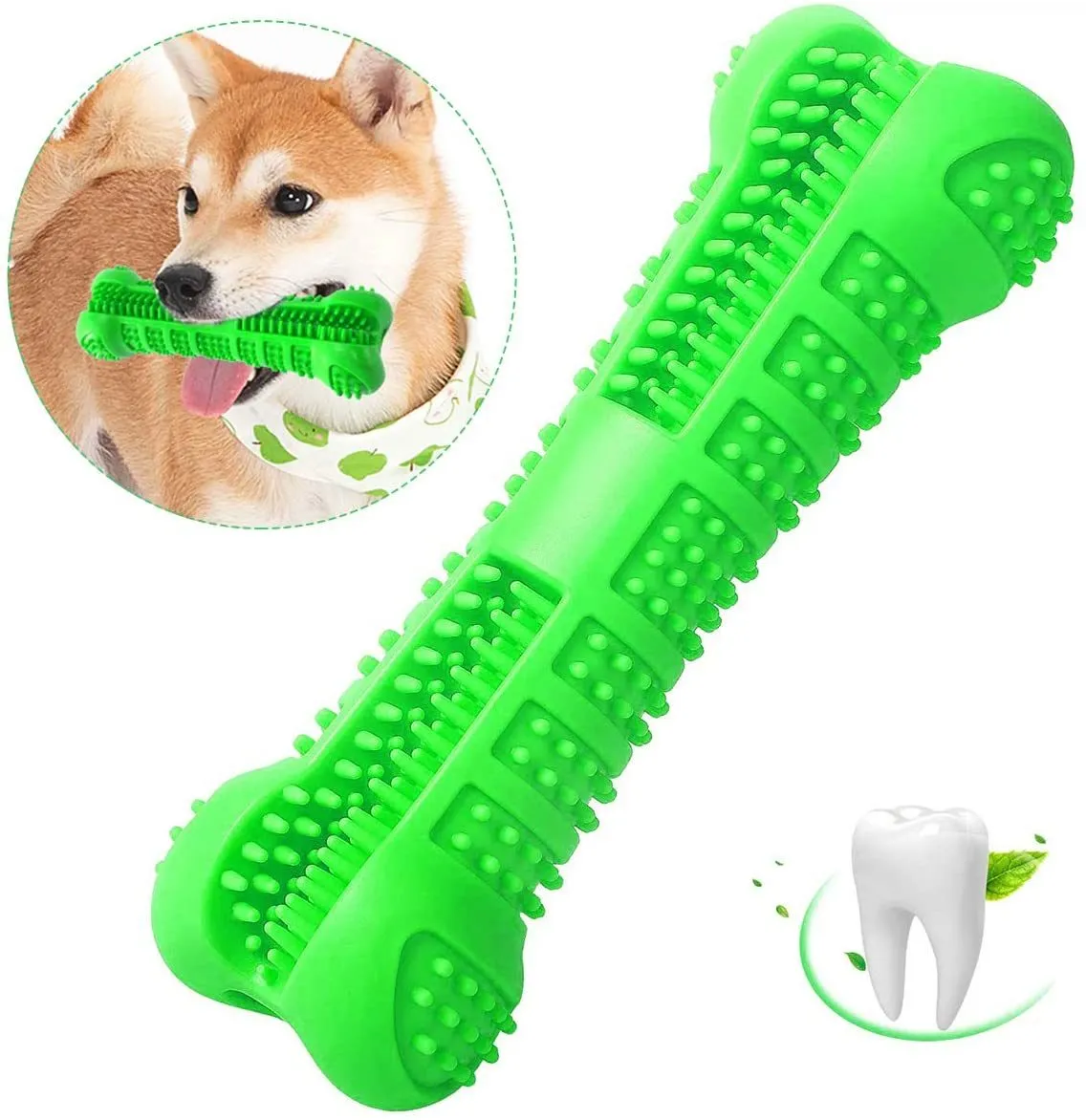 Natural Rubber Dog Dental Chew Toy Bones
