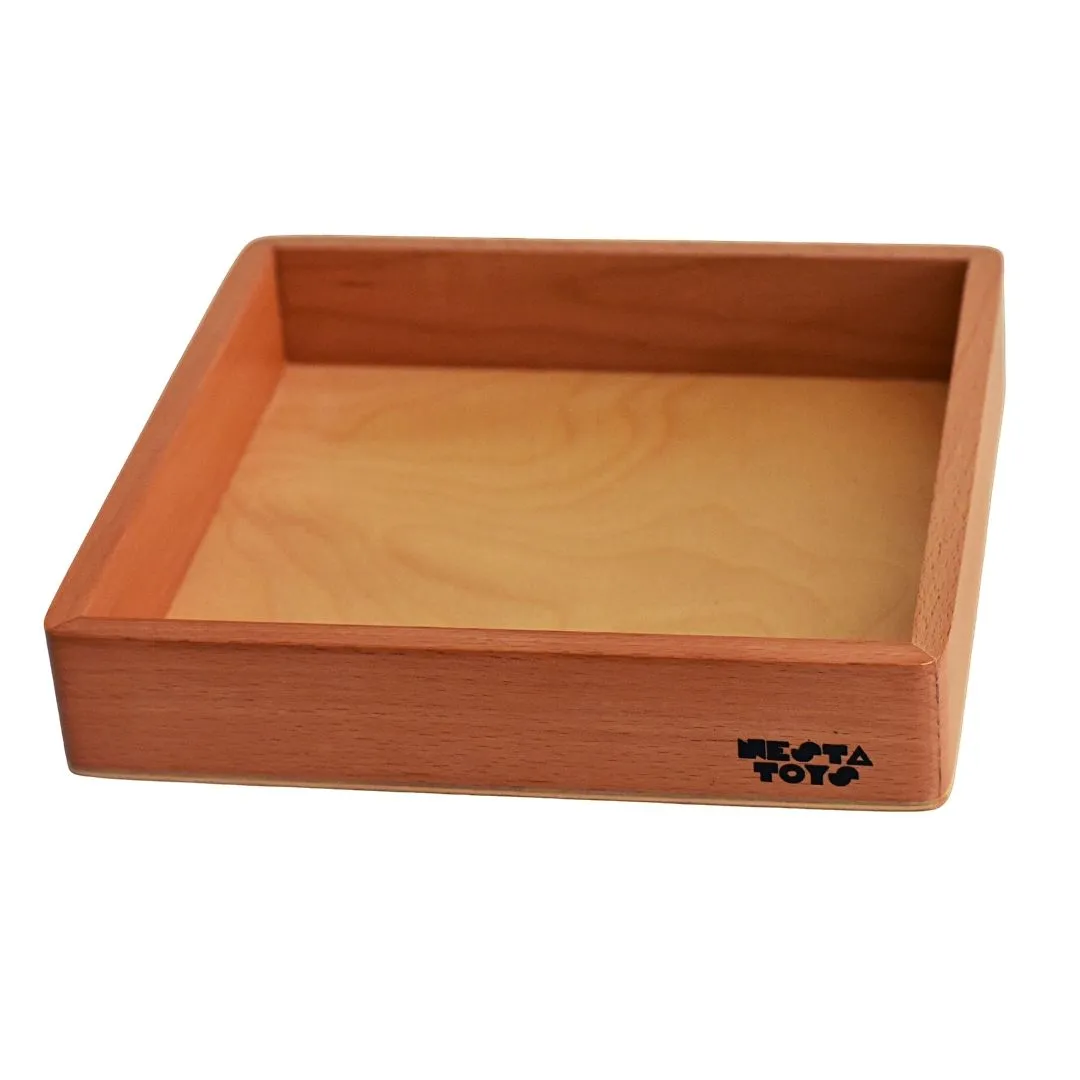 Nesta Toys - Sensory Wooden Toy Set With Montessori Tray (Beech Wood)
