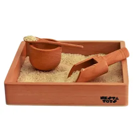 Nesta Toys - Sensory Wooden Toy Set With Montessori Tray (Beech Wood)