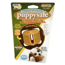 New Angle PuppySafe Chock-a-Block - Natural Rubber Teether